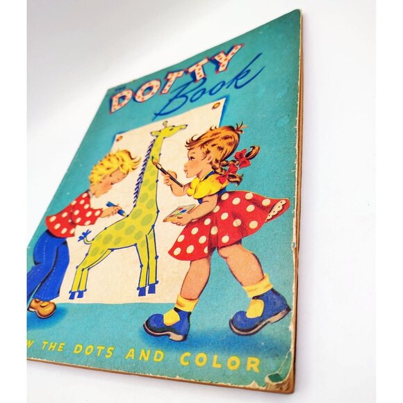 Vintage Dotty Coloring Book 1950 Whitman Follow The Dots Color Activity Retro - Picture 14 of 15